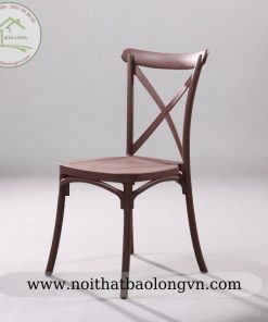 Ghế cafe nhựa đúc lưng chữ X