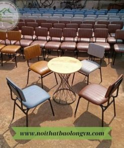 Bàn ghế cafe sắt nệm Lotte