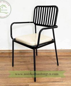 Ghế cafe khung sắt nệm rời