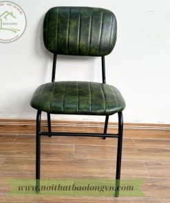 Ghế cafe sắt Lotte nệm xanh rêu
