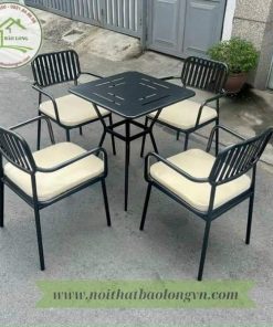 Bàn ghế cafe sắt ngoài trời BL02