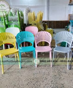 Ghế nhựa đúc cánh hoa