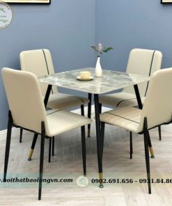 Bộ bàn ăn nhập khẩu vuông 4 ghế Vertical