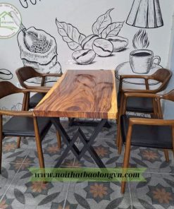 Bàn ghế cafe gỗ Me tây