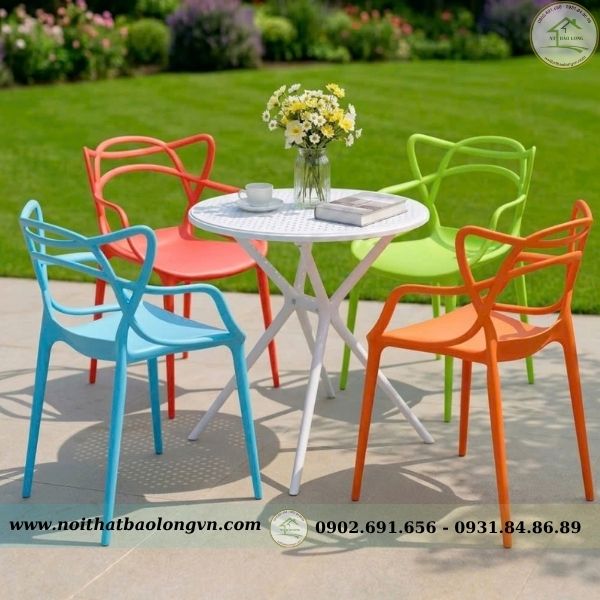 Bộ bàn ghế nhựa cafe BL3008
