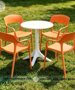 Bộ bàn ghế nhựa đúc có tay 3027 - Ảnh 10