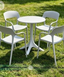 Bộ bàn ghế nhựa đúc có tay 3027 - Ảnh 9