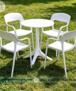 Bộ bàn ghế nhựa đúc có tay 3027 - Ảnh 8