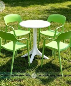 Bộ bàn ghế nhựa đúc có tay 3027 - Ảnh 6