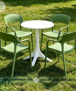 Bộ bàn ghế nhựa đúc có tay 3027 - Ảnh 3