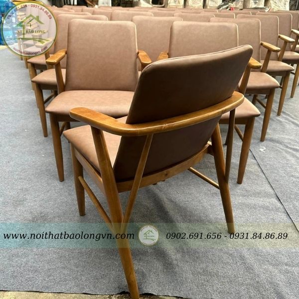 Ghế cafe gỗ cao su Babie - Ảnh 8