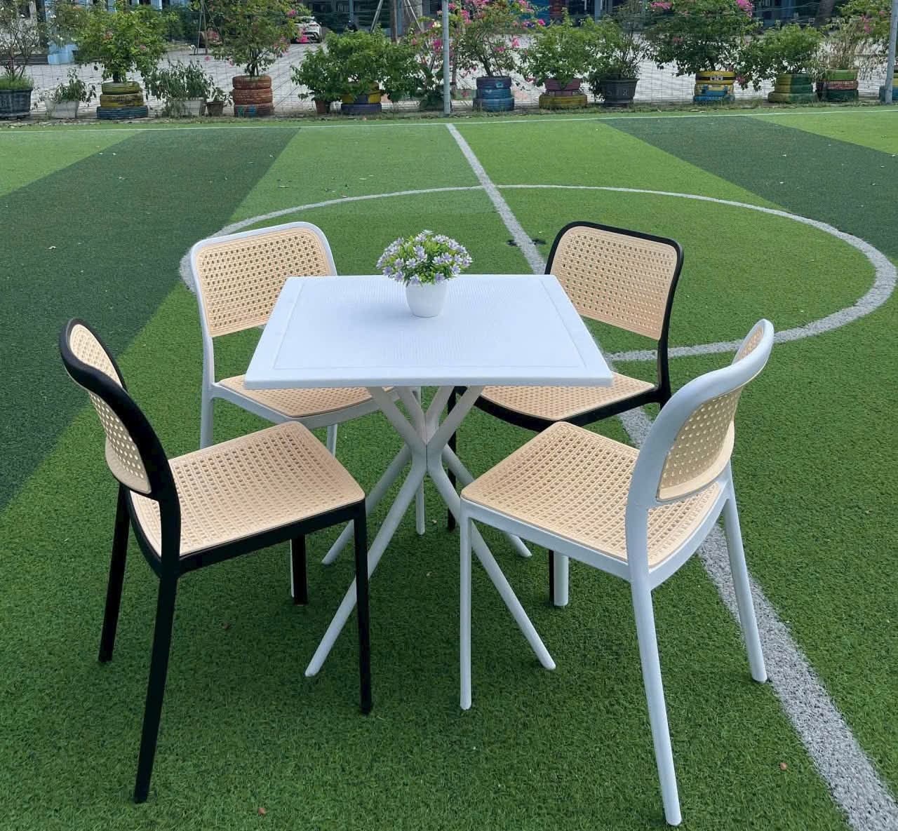 Ghế cafe nhựa giả mây - Ảnh 4
