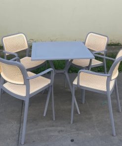 Alternative view of Ghế nhựa giả mây có tay