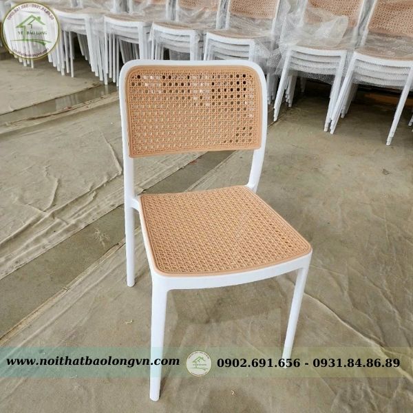 Ghế cafe nhựa giả mây