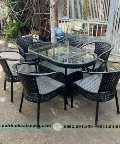 Bộ bàn ghế mây nhựa - Ảnh 3