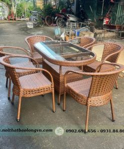 Bộ bàn ghế mây nhựa