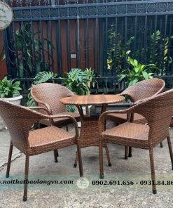 Bộ bàn ghế nhựa giả mây