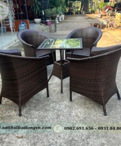 Bộ bàn ghế cafe mây nhựa BL01