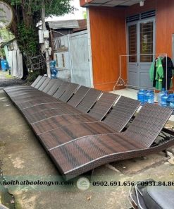 Ghế hồ bơi nhựa giả mây - Ảnh 3