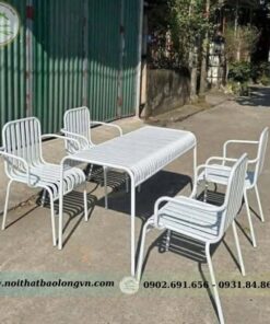 Ghế sắt cafe ngoài trời có tay - Ảnh 5