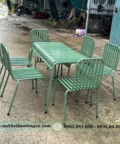 Ghế sắt cafe ngoài trời có tay - Ảnh 3