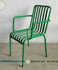 Ghế sắt cafe ngoài trời có tay