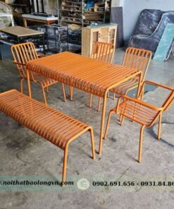 Bộ bàn ghế sắt ngoài trời BL001 - Ảnh 5