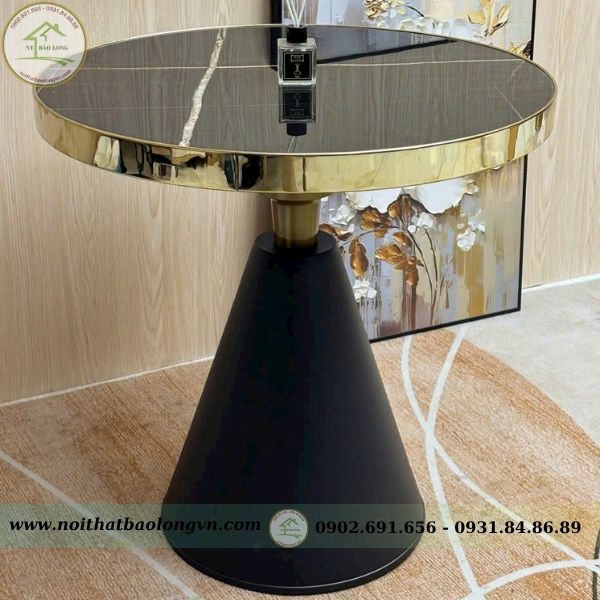 Bàn trà mạ PVD nhập khẩu - Ảnh 2