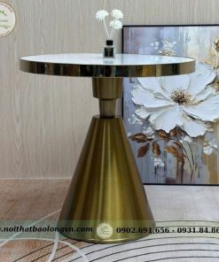 Bàn trà mạ PVD nhập khẩu - Ảnh 6