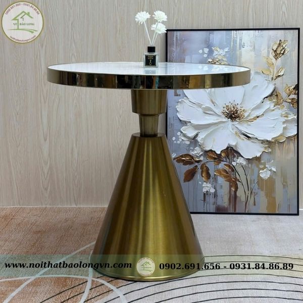 Bàn trà mạ PVD nhập khẩu - Ảnh 6