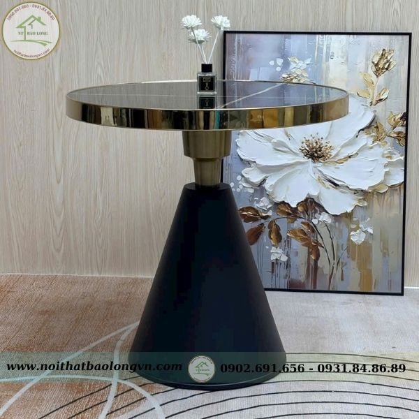 Bàn trà mạ PVD nhập khẩu - Ảnh 4